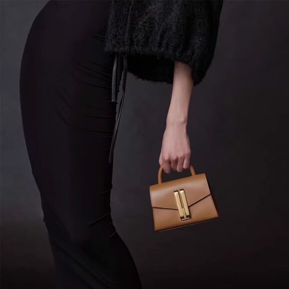 Demellier NanoMontreal New Style Top Grain Leather Crossbody Shoulder Bag - Picture 3 of 3